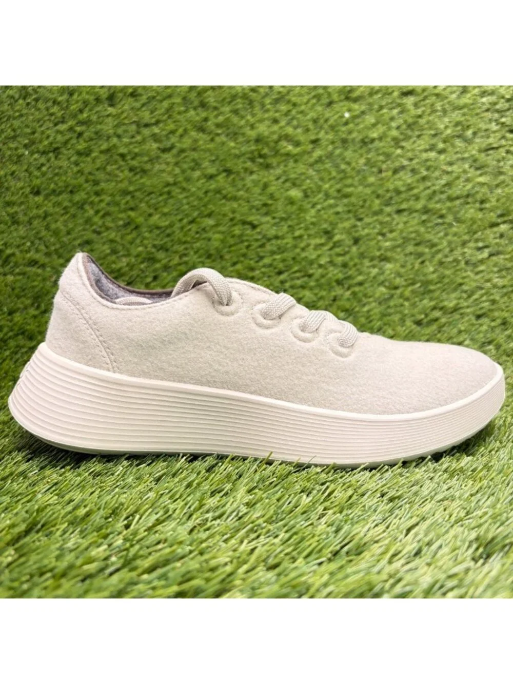 Allbirds Wool Runner Go Womens Size 6.5 Ivory Athletic Running Shoes Sneakers